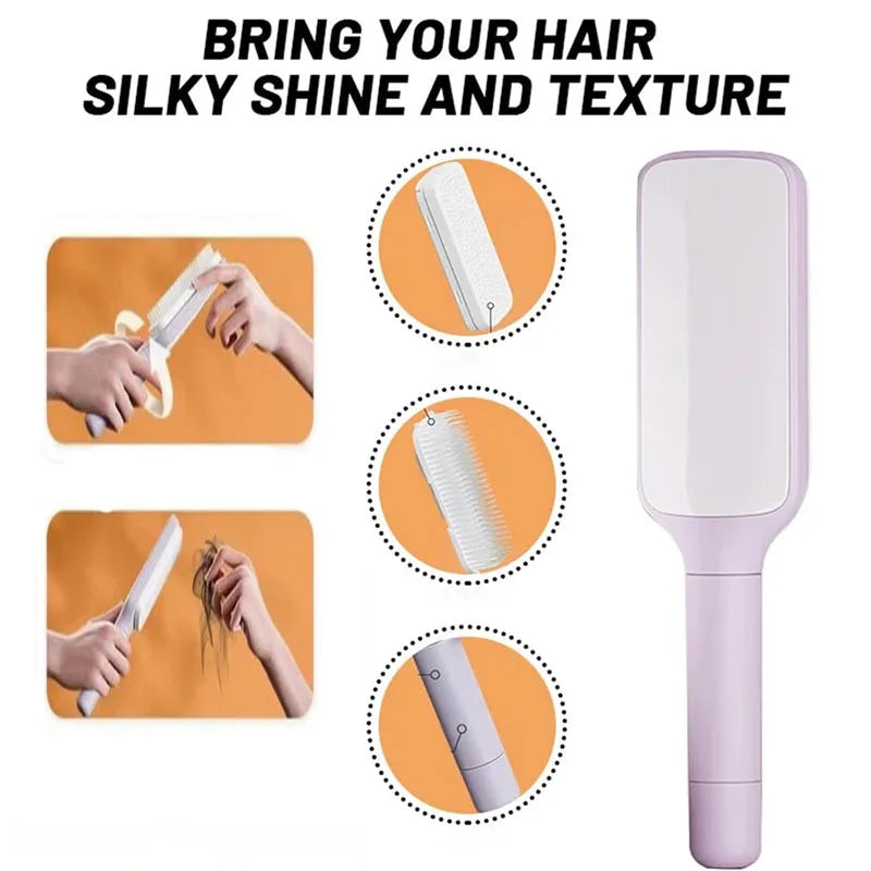 Brosse à Cheveux Rotative Autonettoyante