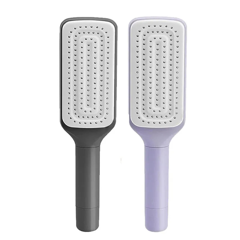 Brosse à Cheveux Rotative Autonettoyante